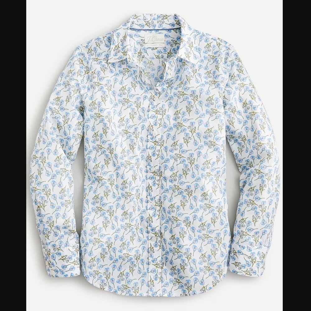 J. Crew Classic Fit Cotton Shirt in Liberty Ros Floral Size 0